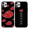 2 Pièces Coque pour Apple iPhone 15 Pro 6.1 Pouce avec Anime Akatsuki Manga Cover Rouge 3D Imprimé Motiv Case Doux Antichoc S