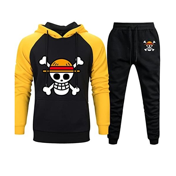 Plantain Anime One Piece Survêtement Jogging Costume Hommes Vêtements De Sport Pull Chaud À Capuche Veste et Pantalon Automne