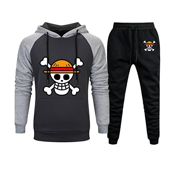 Plantain Anime One Piece Survêtement Jogging Costume Hommes Vêtements De Sport Pull Chaud À Capuche Veste et Pantalon Automne