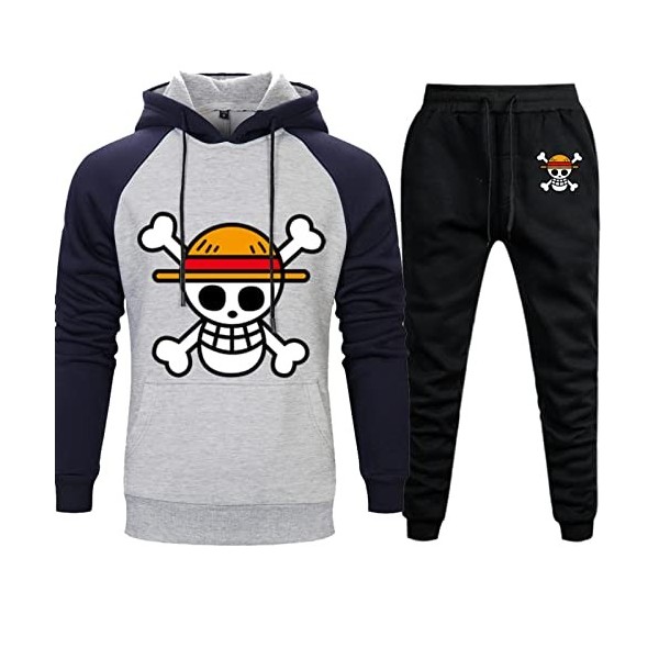Plantain Anime One Piece Survêtement Jogging Costume Hommes Vêtements De Sport Pull Chaud À Capuche Veste et Pantalon Automne