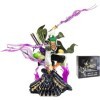 One Piece Roronoa Zoro Figure 22cm, Anime Three Knives Big Thousand World Land of Wano Country Style Kimono Model Figurine