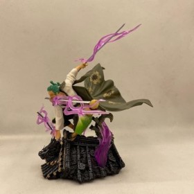 One Piece Roronoa Zoro Figure 22cm, Anime Three Knives Big Thousand World Land of Wano Country Style Kimono Model Figurine