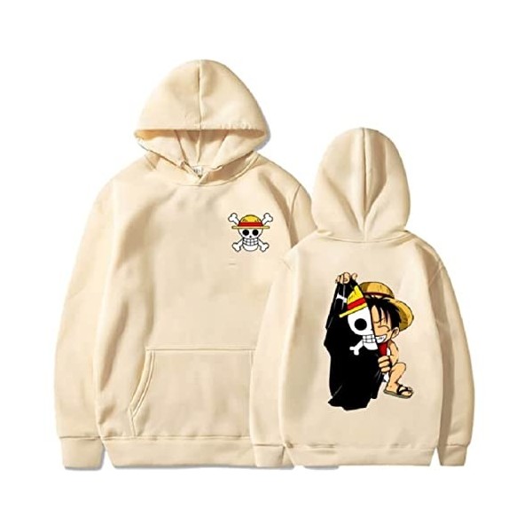 Anime One Piece Sweat à Capuche Zoro Luffy Pull 3D Imprimé Ace Chopper Nami Sweatshirt Unisexe Hoodies Manches Longues One Pi