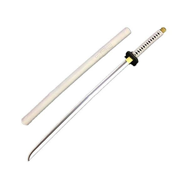 damdos Halloween Prop for Weapon Cosplay Sword Roronoaa Zoro PU Rubber Samuraiay Swords Birthdays Gifts White 