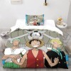 One Piece Housse De Couettes Parure De Lit Parure Luffy Anime Housses De Couettes 3D Chambre Décor 2 pièces Ensemble De Liter