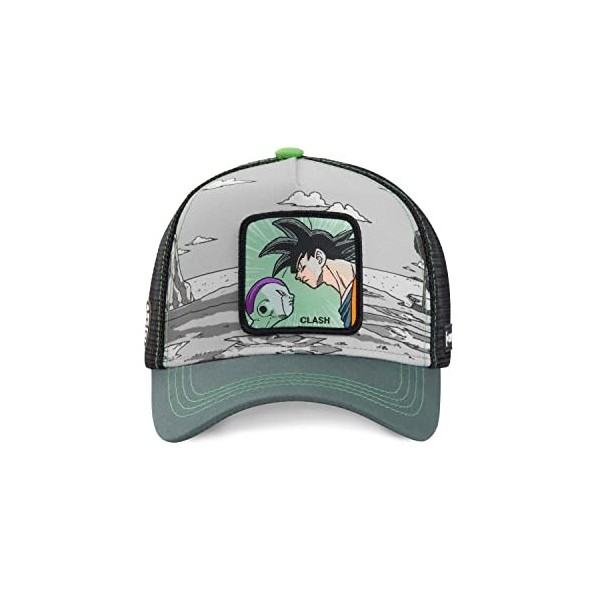Casquette Homme & Femme Dragon Ball Z, Casquette Trucker, Sangoku vs Freezer, Confortable et sans Déformation, Gris, Vert, No