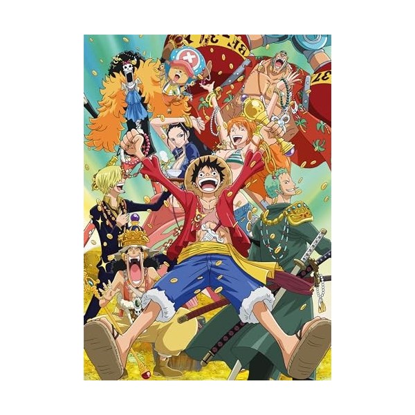 Clementoni- One Piece 3 en 1-3 1 500 2 Puzzles de 1000, Adultes et Enfants de 14 Ans, Jeu dadresse pour Toute la Famille, fa