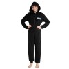 One Piece Pyjama Combinaison Enfant Garcon Surpyjama Garcon Grenouillère en Polaire Onesie Enfant Anime 7-14 Ans Noir, 9-10 