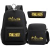 Anime One Piece Sac À Dos 3 Pièces Antivol Serrure Adolescent Étudiant Cartable École Luffy Voyage Sac À Dos Ensemble Sac À B