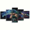 Affiche en toile de dessin animé OP Zoro, 5 pièces, décor artistique mural imprimé chasseur de Pirate pour décoration de salo