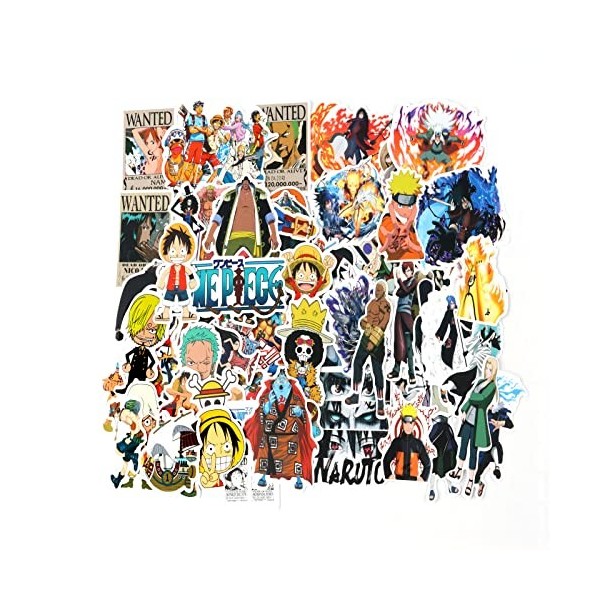 100 Pcs Cool Stickers Manga, Stickers Naruto, Stickers Anime, Stickers Ordinateur Portable, Waterproof Stickers Manga For Adu