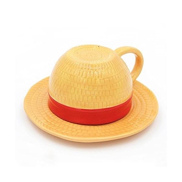 Roffatide Anime One Piece Coffee Mugs Monkey D. Luffy Straw Hat Ceramic Coffee Tea Milk Cup Office Cup Gift or Souvenir for C