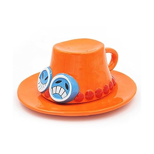 Roffatide Anime One Piece Coffee Mugs Monkey D. Luffy Straw Hat Ceramic Coffee Tea Milk Cup Office Cup Gift or Souvenir for C