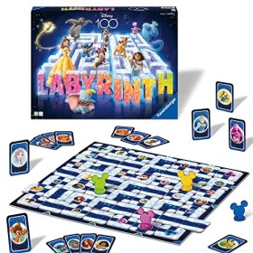 Ravensburger - Le Grand Classique des Jeux de société - Labyrinthe Disney 100ème anniversaire - Jeu de plateau - Jeu de réfle