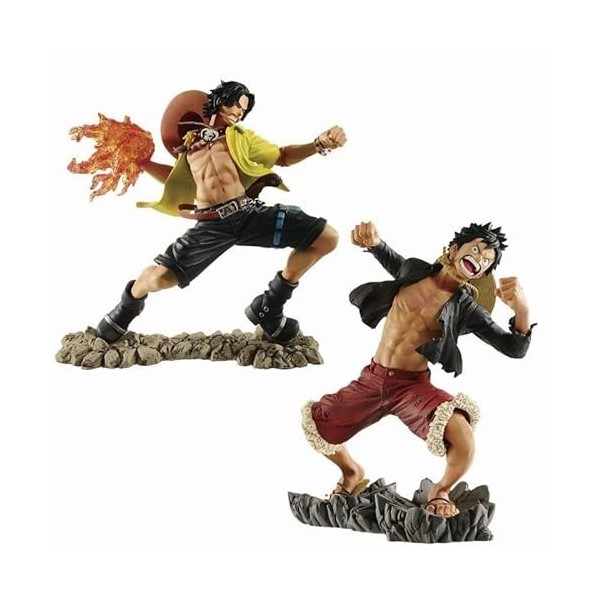 REOZIGN One Piece Figures, 15cm/5.9inch Luffy, Ace Anime Personnages Figure Decor Action Figure Statue Ornement PVC Collectio