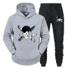 Femmes Hommes Survêtement Anime One Piece Sweats À Capuche Imprimés Hauts De Sport et Pantalons De Jogging Mode Sweat Ensembl