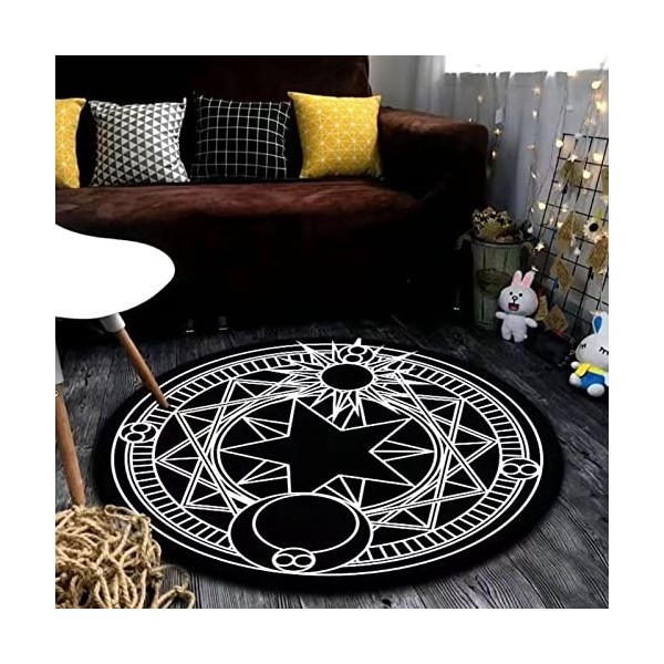 Tapis Rond pour Chambre à Coucher,pour Chaise tournante dordinateur,Tapis Protege Sol Chaise de Bureau,Tapis Chaise de Burea