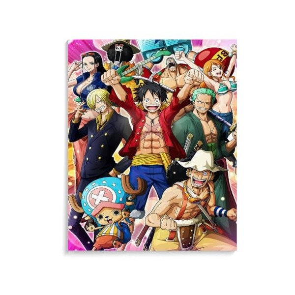 CREEV Peinture Diamant 5d Complet, One Piece Manga Kit Diamond Painting, Broderie Diamant Enfant, DIY Tableau de Perle de Dia