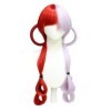 Anime One Piece Cosplay Perruque, Shanks Fille Uta Rouge et Violet Longues Perruques Bouclées + Bonnet de Perruque, pour la F