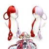 Anime One Piece Cosplay Perruque, Shanks Fille Uta Rouge et Violet Longues Perruques Bouclées + Bonnet de Perruque, pour la F