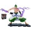 iFii Roronoa Figurine Zoro 17,5 cm Coffret cadeau avec trois couteaux, figurine Anime One Piece Zoro debout en PVC Collection