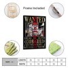 Poster One Piece Wanted de lanime Wanted - Impression sur toile - Décoration murale moderne pour chambre à coucher 30 x 45 