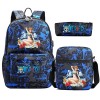 Anime Sac À Dos 3 Pièces Antivol Serrure Garçon Fille Enfants École Livre Sacs Voyage Sac À Dos Sac À Bandoulière Stylo Sac p
