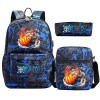 Anime Sac À Dos 3 Pièces Antivol Serrure Garçon Fille Enfants École Livre Sacs Voyage Sac À Dos Sac À Bandoulière Stylo Sac p