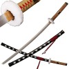 ACTASITEMS Épées Roronoa Zoro Épée en Bois Anime Cosplay - 104cm, Katana -Death Surgeon Trafalgar Law Rose