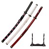 ACTASITEMS Épées Roronoa Zoro Épée en Bois Anime Cosplay - 104cm, Katana -Death Surgeon Trafalgar Law Rose