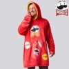 Pringles Sweat à capuche Homme Pull Plaid Homme Poncho Sweat Oversize en Polaire Humoristique Taille Unique Adulte Ado