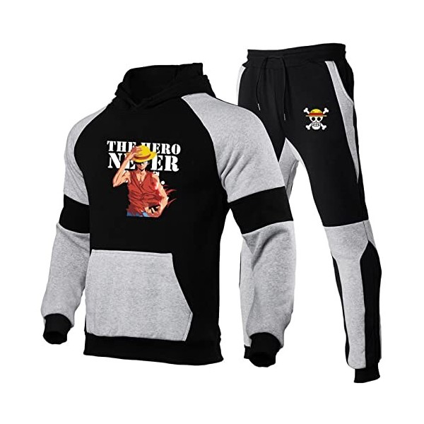 One Piece Luffy Impression Hommes De Survêtement De Mode Hoodies Automne Casual Sweat À Capuche De Sport