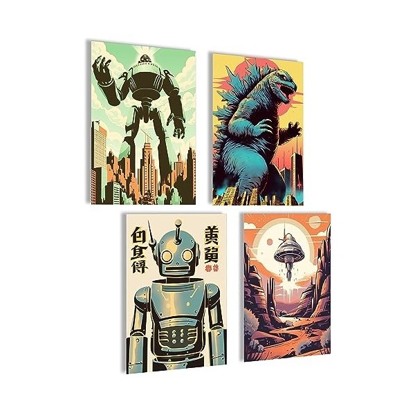 mojoliving Lot de posters animés | Images décoratives anime pour mur de manga | Poster anime pour chambre décorative japonais