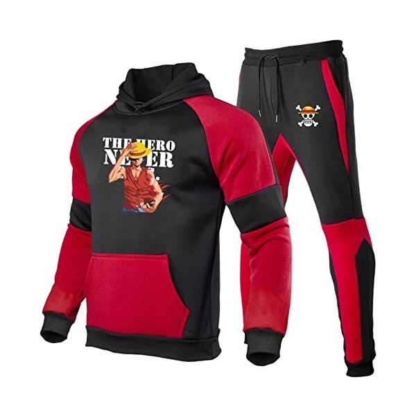 One Piece Luffy Impression Hommes De Survêtement De Mode Hoodies Automne Casual Sweat À Capuche De Sport