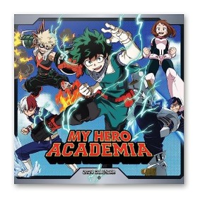 Grupo Erik - Calendrier Mural 2024 My Hero Academia | Calendrier Mensuel 30 x 60 cm, Certifié FSC, en Français