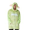 Disney The Mandalorian Sweats à Capuche Homme Baby Yoda, Pull Plaid Oversize en Polaire, Taille Normale, Vert