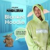Disney The Mandalorian Sweats à Capuche Homme Baby Yoda, Pull Plaid Oversize en Polaire, Taille Normale, Vert