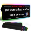 Rgzqrq Personnalisé Tapis De Souris De Jeu RGB LED étendu Créez Votre Propre Tapis De Souris De Jeu Personnalisé, Un Cadeau P