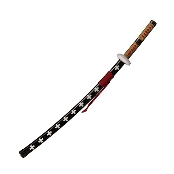 Sword Valley Roronoa Zoro épée en Bois 104 cm, épée Cosplay Anime -Death Surgeon Trafalgar Law Rouge
