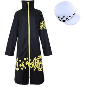 HAIDU Anime One Piece Cosplay Costume Character Trafalgar Law Fancy Dress Uniform with Hat,Anime Themed Trafalgar Law Hallowe