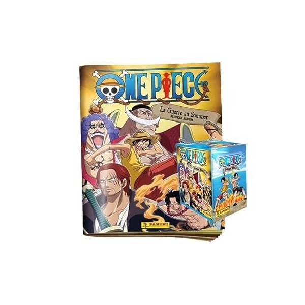 Panini One Piece Sticker « Summit War » Bataille de décision 2023 – 1 album dautocollants + 1 présentoir de 36 sacs à coll