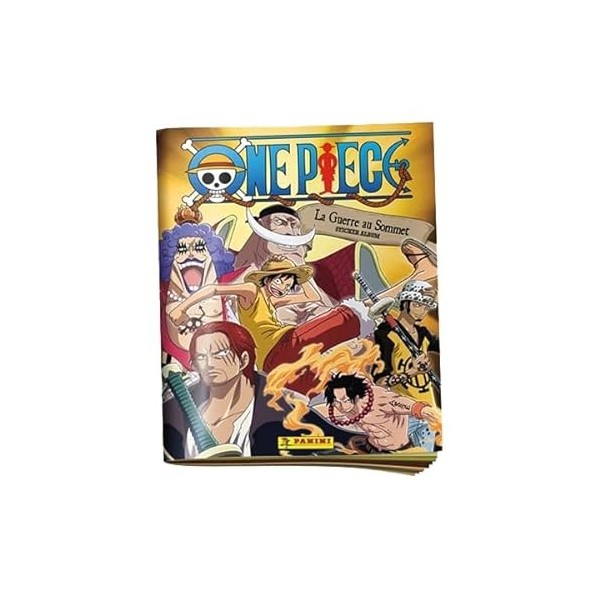 Panini One Piece Sticker « Summit War » Bataille de décision 2023 – 1 album dautocollants + 1 présentoir de 36 sacs à coll