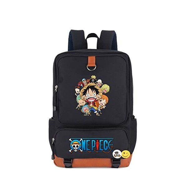Roffatide Anime One Piece Tony Tony Chopper Sac à Dos pour Ordinateur Portable sadapte à 15.6 College Bookbag Cartable Co