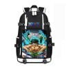RavEnt Sac à dos One Piece Zoro Anime Cartable Cartable Noir, multicolore