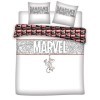 Parure de Lit Double Marvel Spiderman, 100% Coton, Housse de Couette 240x220 cm + 2 Taies doreiller 65x65 cm