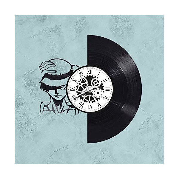 Horloge en disque vinyle 33 tours thème One piece