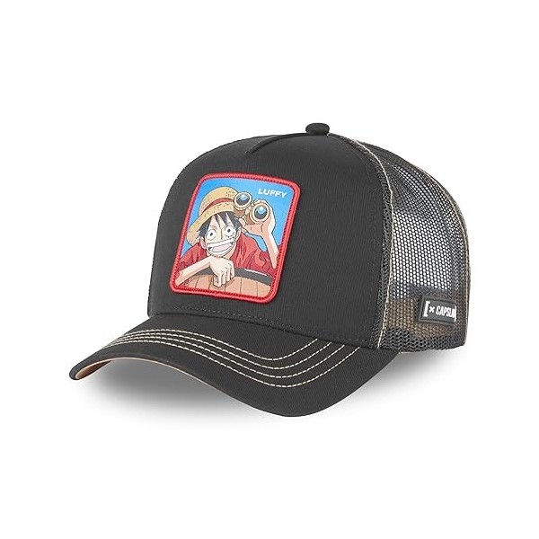 Capslab Luffy One Piece Black Trucker Cap - One-Size