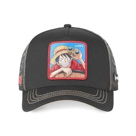 Capslab Luffy One Piece Black Trucker Cap - One-Size
