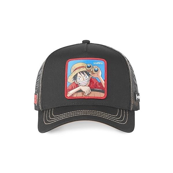 Capslab Luffy One Piece Black Trucker Cap - One-Size