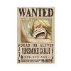 Nice Anime One Piece Vinsmoke Sanji Bounty Wanted Poster sur toile 4 toiles Décoration murale pour salon chambre à coucher Dé